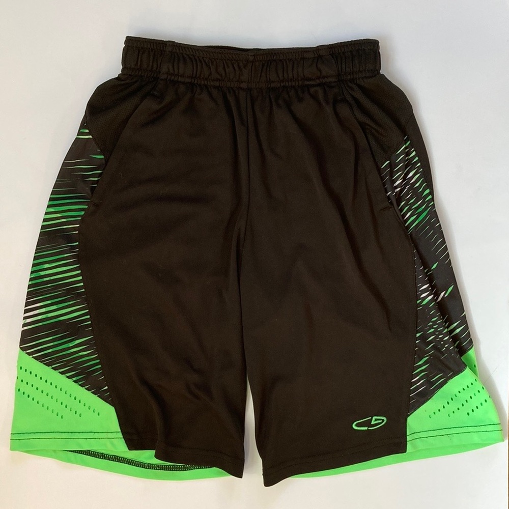Champion Boys Green and Black Athletic Shorts